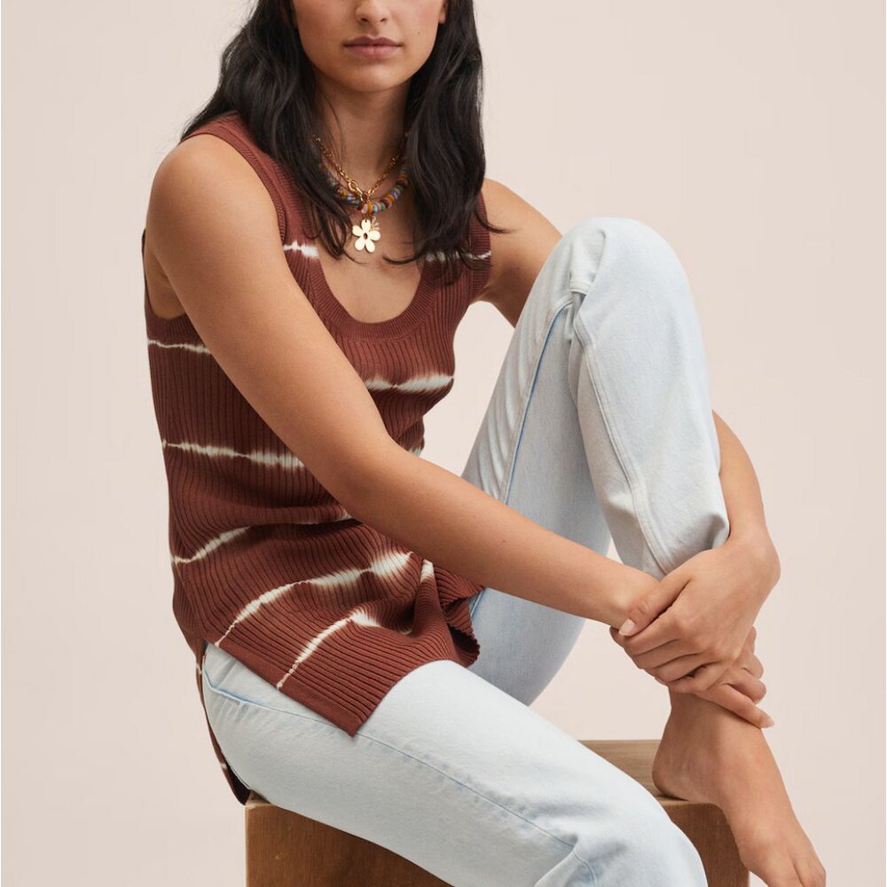 MANGO Tie-Dye Effect Top